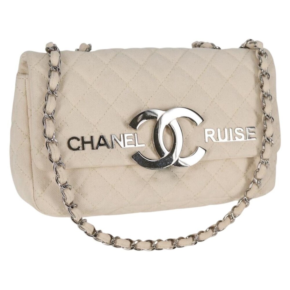 Chanel Cruise Flap Quilted Canvas Medium